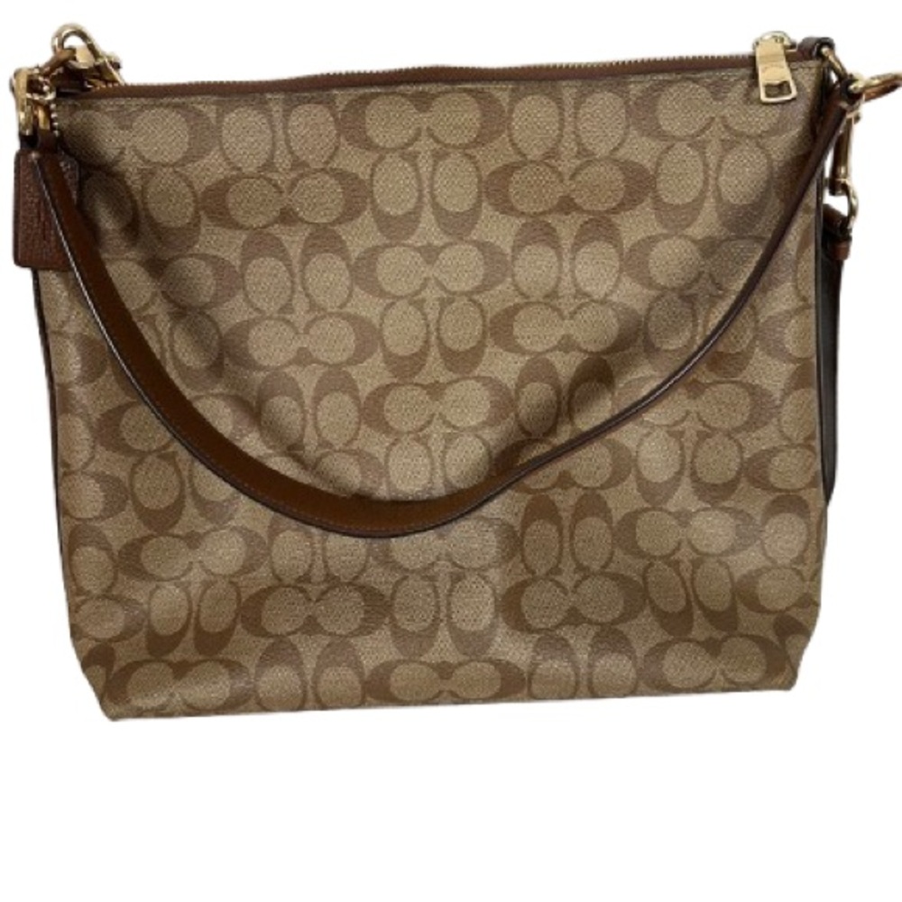COACH Brown Signature Canvas Crossbody with Matching Wallet - Picture 3 of 9